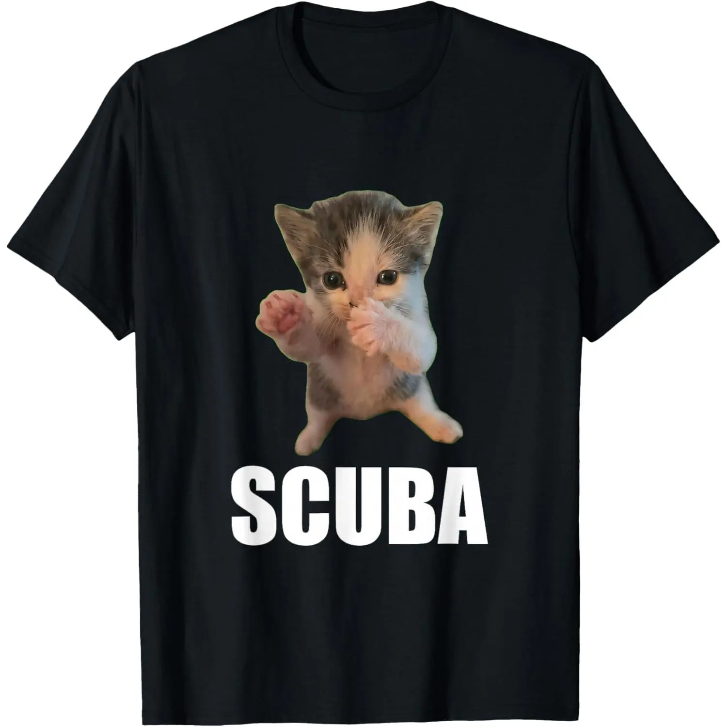 Cute Scuba Dancing Meme Cat Funny Scuba Meme T-Shirt