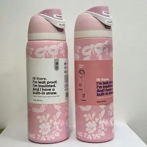 [NEW 2026] Limited White Bow  BetterQualityBrandAlternative 32/24oz Stay Chilled & Stylish All Day Accessory for Hydration Portable Bottled Tumbler Mug, Gift For Her/Him SS2 summer, Water Cup outdoorfun