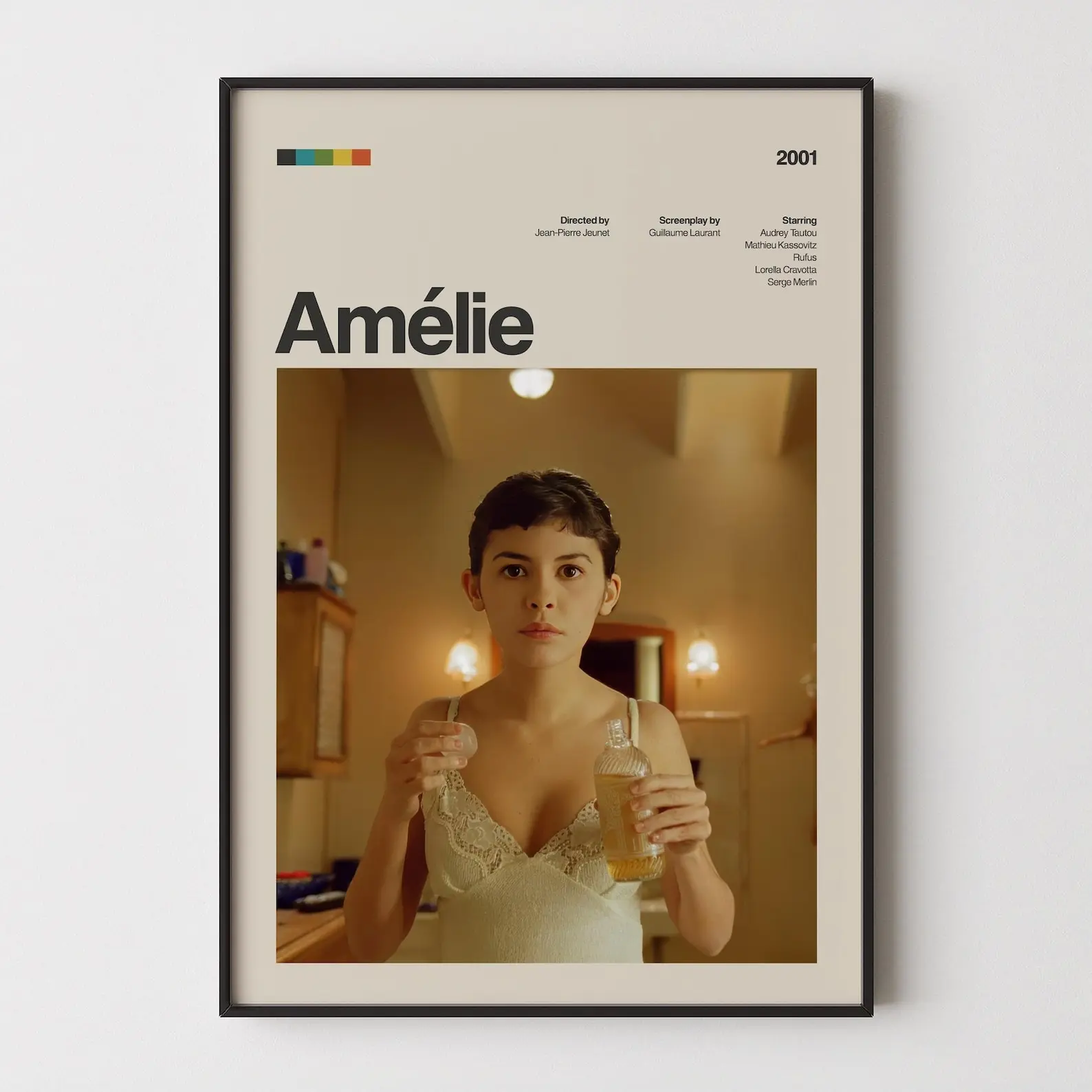 Amélie Movie Poster, Amélie Wall Art, Retro Film Print, Iconic Movie Decor, Amélie Poster Print