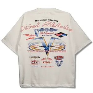 Oversized Pump Cover T-Shirt - Race T Cream Oversized Pump Cover T-Shirt - Race T Cream