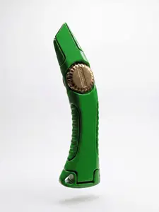 GripX Professional Industrial Multi-Functional Hook & Straight Blade Utility Knife - Heavy-Duty Aluminum, 6-Pack Cutting Blades, Non-Slip Handle for Roofing, Siding