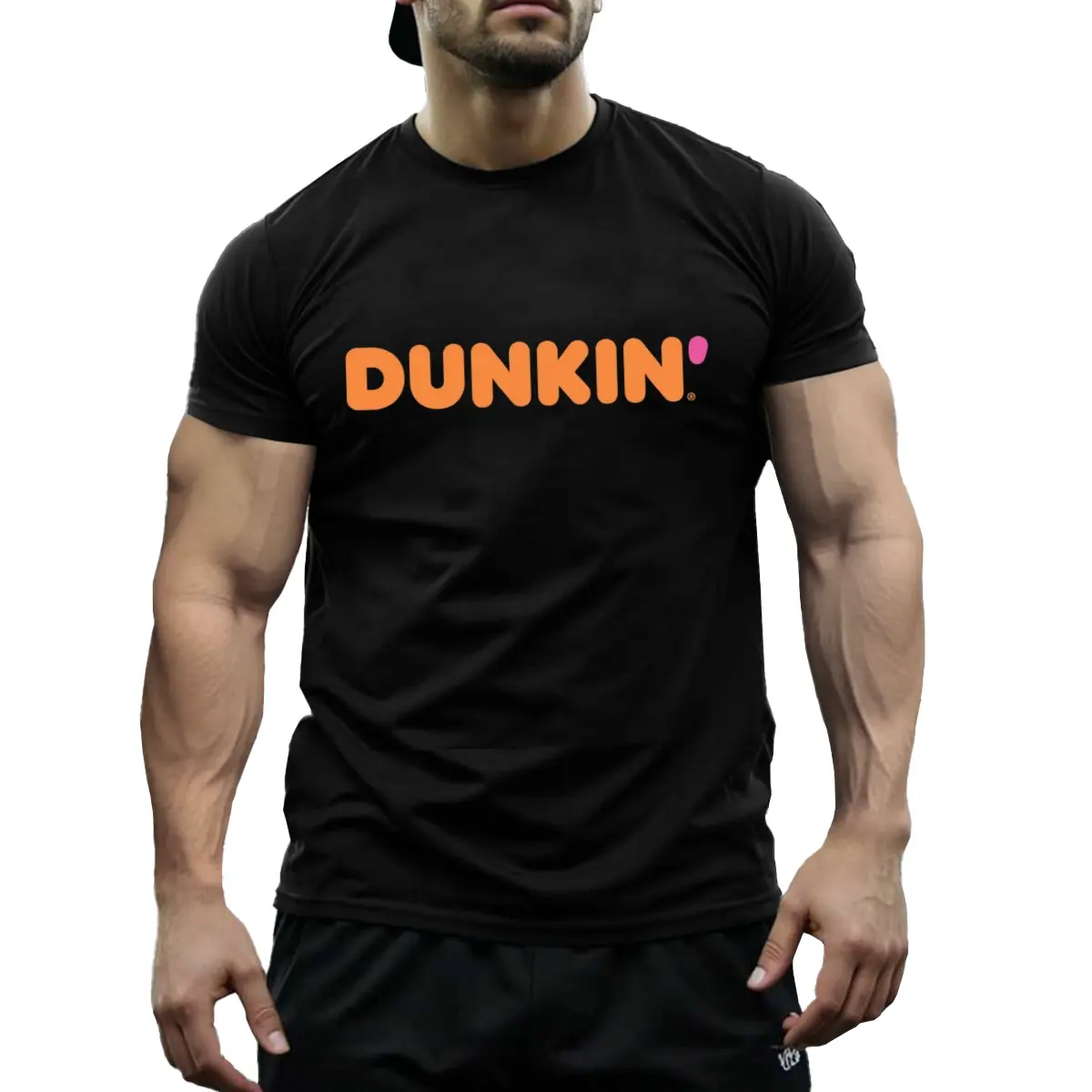 Dunkin' Donuts" Graphic Women's T-Shirt , Comfortable Round Neck, Short Sleeve with Stretch - Casual Black Tee for Daily Wear & More, Fitness Tshirt |   Casual Style Shirt |   100% Tee