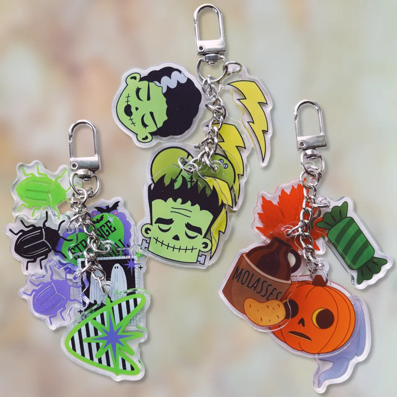 Halloween Chunky Bag Charms and Keychains