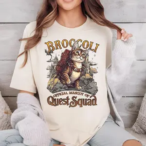 Quest Squad Broccoli Comfort Colors T-Shirt , Onyx Storm Broccoli Shirt, Broccoli Cat Shirt, Fourth Wing Shirt, Xaden Riorson Sweatshirt QB