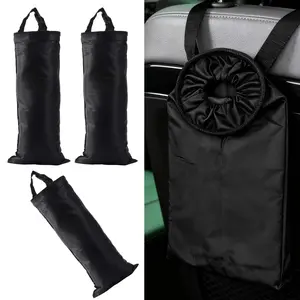 Pack Of 3 Car Suspension Garbage Bin,Car Seat Backrest Suspension Garbage Bag,Foldable Car Storage Bag,Portable Garbage Manager,Washable,Suitable for Car Interior Organization