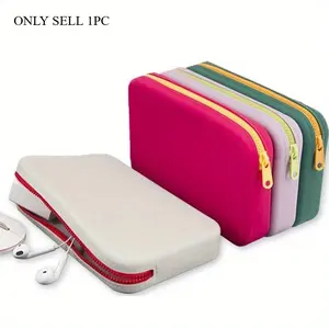 Square Silicone Cosmetic Storage Bag Large Capacity Travel Makeup Brush Holder Portable Cosmetic Waterproof Organizer Cosmetic Bags