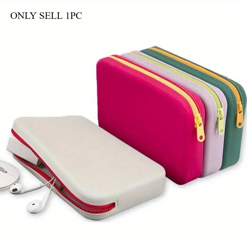 Square Silicone Cosmetic Storage Bag Large Capacity Travel Makeup Brush Holder Portable Cosmetic Waterproof Organizer Cosmetic Bags