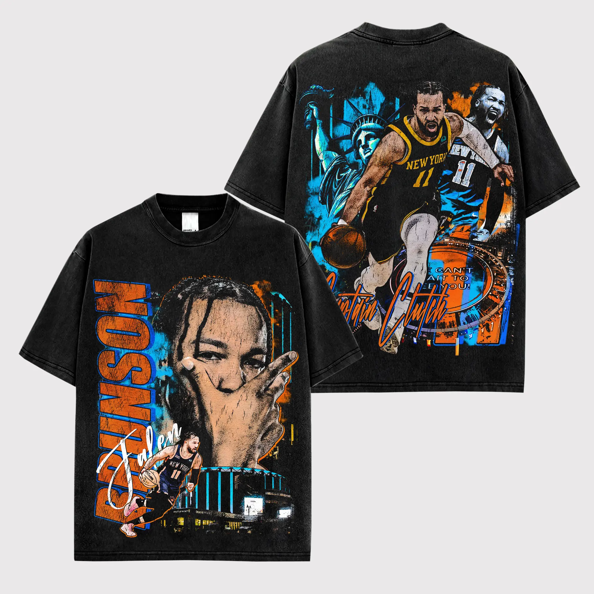 [ 🎉 100% Cotton] Captain Clutch Jalen Brunson Shirt Premium Cotton, Brunson Burner Shirt, Captain Clutch Fans, Knicks Nation Fans, The Orange & Blue Fans, Wonder Boy Shirt, Basketball Hoodie, Game Day Fit