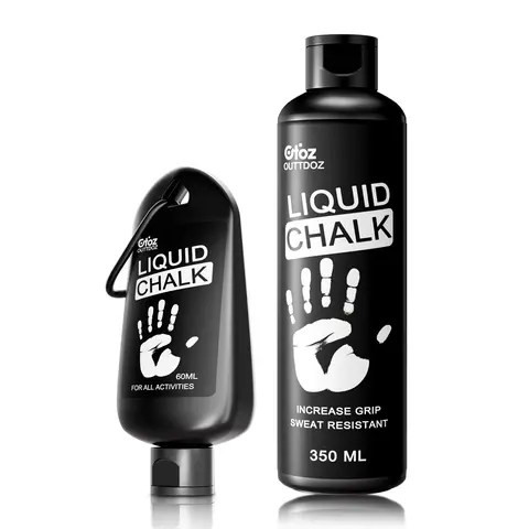OUTTDOZ Liquid Chalk (2 oz/12 oz) - Quick-Drying, Mess-Free, Nonslip Secure Grip, Sweat-Resist Active Gym Accessory for Weightlifting, Rock Climbing, Cheerleading, Dancing