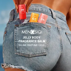 Mengsiqi 3-Piece 7g Jelly Body Fragrance Balm Set, 3 Delicate Scents, Floral Fragrances, Long-Lasting Subtle Fragrance, Portable Pocket-Sized Balm for Travel