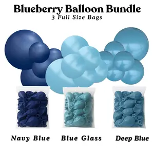Blueberry Balloon Bundle - Navy, Blue Glass, Deep Blue