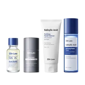 Dr.Leo Acne Treatment Kit for Oily Skin – Reduce Breakouts, Clear Blackheads, Unclog Pores & Control Oil (4-Step Routine) #mothersdaygift #Summervibes