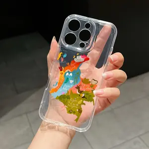 Phone Case - Columbia Map Design Phone Case, compatible with Iphone 17, 16E, 16, 15, 14, 13, 12, 11 Pro Max, Mini, Air, XR, XS, X, 7, 8 Plus, transparent TPU material, soft back