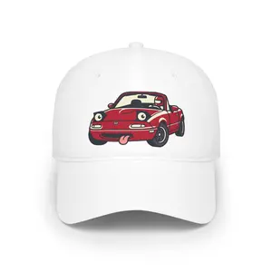 Red cartoon car cap