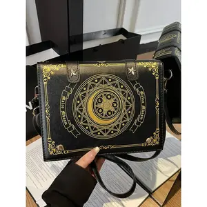 Christmas Multifunctional Crossbody Bag, Fashionable Unique Bags, Original Magic Book Design, Retro Single Shoulder Bag for Women, Commuter Small Square Bag, Holiday Gift