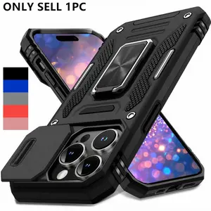 Luxury Shockproof Phone Case with Metal Bracket, Anti-fall Protection Phone Protective Cover, Phone Accessory Compatible For iPhone Series, Protector, Casing