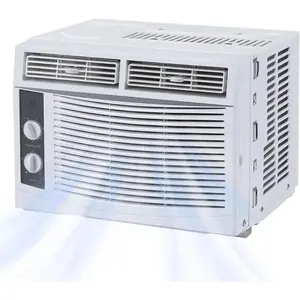 White 5000BTU  Window Air Conditioner with easy to use mechanical controls and washable filter  cools up to 150 square feet  110 115V