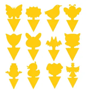50PCS/100PCS double-sided fruit fly traps, yellow sticky traps, suitable for indoor and outdoor use, for capturing flying plant pests such as mosquitoes
