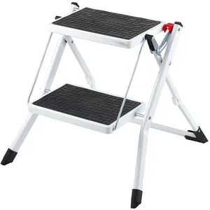 【Summervibes】VEVOR Step Ladder 2-Step 330lbs Capacity,  , Ergonomic Folding Steel Step Stool with Wide Anti-Slip Pedal, Sturdy Step Stool for Adults Toddlers, Multi-Use for Household, Kitchen, Office, RVs