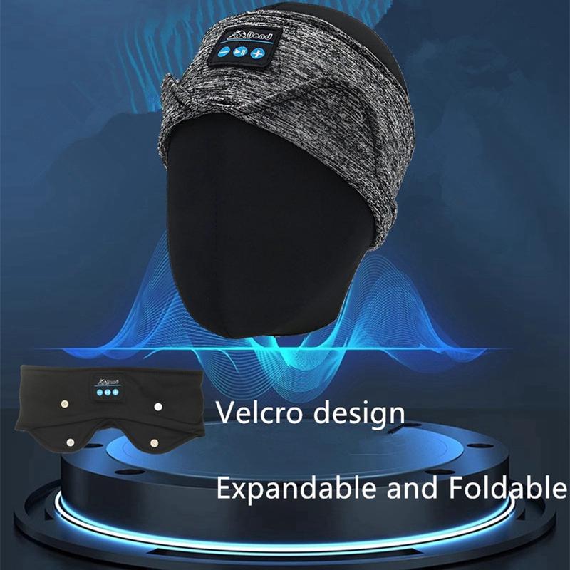 New Foldable Wireless Bluetooth Sleeping Headphones with Eye Mask for Side Sleeper Sports, for Work and School - Best Gift for Women Audio Charging