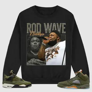 Rod Wave Nostalgia Sweatshirt, Hip Hop Graphic Pullover for Music Fans, Streetwear Style, Cozy Unisex Concert Apparel