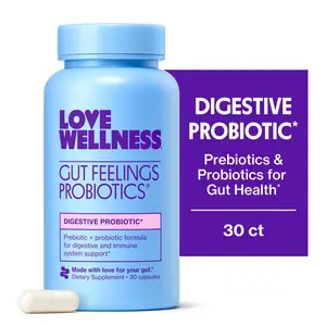 Gut Health Probiotic Capsules 30 Count Daily Wellness Supplement