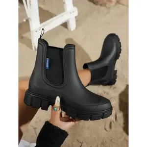 Women's Fashion Waterproof Non-Slip Rain Boots, Outdoor Casual One-Step Design, Suitable for Students and Sports Activities