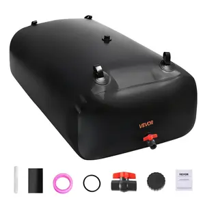 VEVOR Water Storage Bladder, 142.7 Gal Collapsible Water Storage Bag, Wear-Resistant 1000D PVC Soft Waters Bag, Leakproof Camping Tank Containers for Garden Irrigation RV Emergency Use, BlueVEVOR Super Brand Day