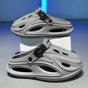 Large size men's hole shoes summer new thick-soled non-slip deodorant soft comfortable beach cool slippers