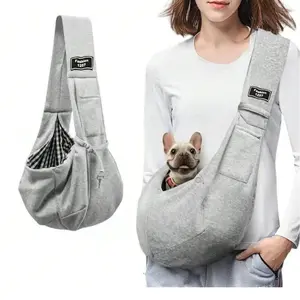 Crossbody breathable pet bags, large-capacity portable cat and dog bags for going out