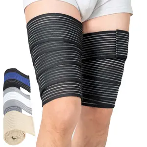 1 Pair Hamstring & Thigh Compression Wraps Adjustable Thigh Compression Braces Quad & Thigh Support for Men and Women Versatile Compression Bandages for Thigh Knee Calf Arm