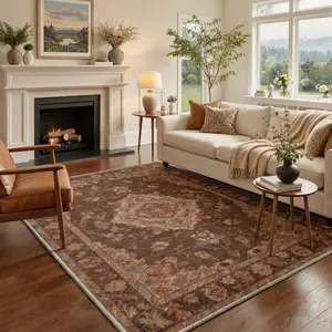 【Deals For You Days】GENIMO Area Rug – Pet Friendly, Non-Slip, Soft, Machine Washable Floor Rug, Home Carpet Ideal for Living Room, Bedroom, Kitchen, Hallway, Stylish Interior Decor ,ARP1969-BLOOM