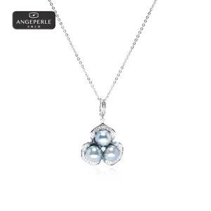 ANGEPERLE  Alloy (Saltwater Pearl) madama Pendant 7-8mm TSZZN04X