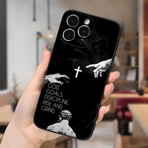 Soft Silicone iPhone Casing - 1.2mm Thick Christian Proverbs 12:1 Bible Verse Pattern Cellphone Protector for iPhone 17,16 Pro,16 Pro Max,15 Plus,14,14 Pro,13,12,11,Air,XS,XR - Anti-Scratch, Shockproof Mobile Phone Accessories