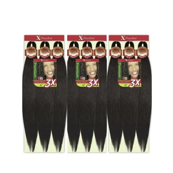 Outre X-Pression Pre-Stretched Braid - ULTRA BRAID 3X 42" (3 Pack)