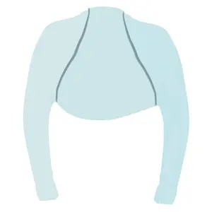 Plus Size UPF 50+ Sun Shrug, Ice Silk Cooling Arm & Shoulder Cover, Black & White Options, Breathable for Driving Golf 49069