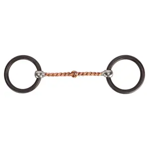 Schneiders Semi-Weighted O Ring Twisted Copper Mouth Snaffle Bit