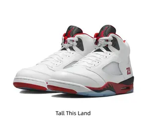 The iconic Fire Red pop on these white mids is everything!