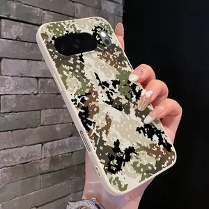 Rounded Edge Phone Case for Google Pixel 10 9 XL 8 7 Pro A Camouflage Mosaic Pattern Pocket-Friendly Shockproof Liquid Silicone Protective Soft Smartphone Casing