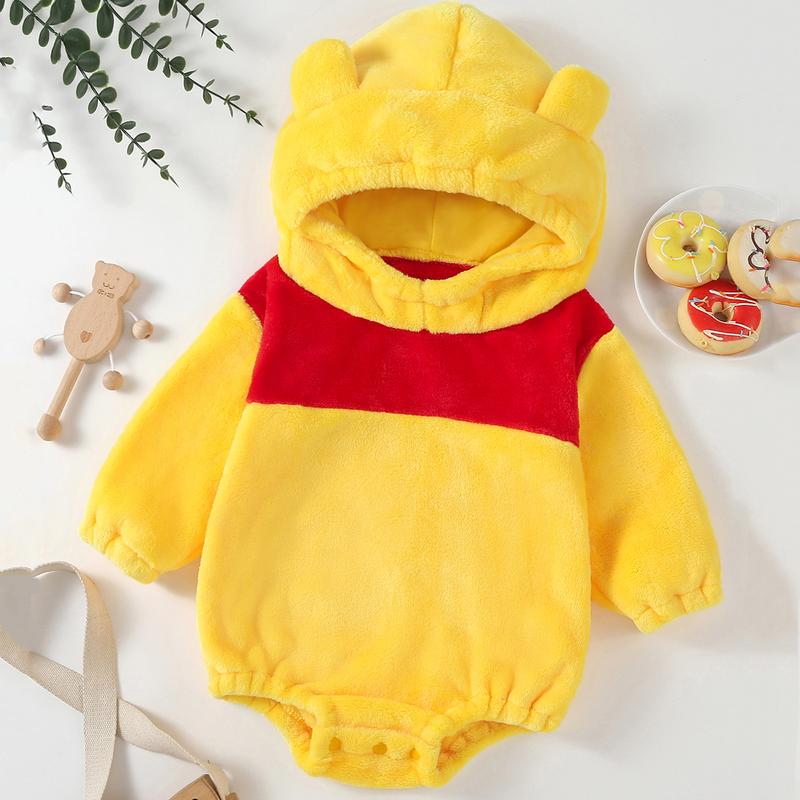 Baby Boys Girls Animal Costume Flannel Rabbit Costume Role Play Hooded Long Sleeve Pajamas Rompers Cosplay Jumpsuits Baby Costumes Cute Animal Outfit Funny Monster Costume Gift