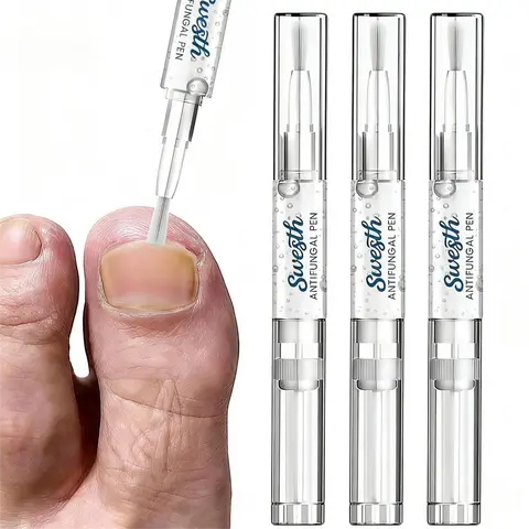 SWESTH 3-Piece Pen Format Antifungal Nail Treatment Pen Set - 25% UDA Power Nourishing Formula with Tea Tree & Oregano Oil, Natural Nourishment for Damaged Toenails Relief, Extra Strength Advanced Penetration Tech, Nail Care to Alleviate Itching