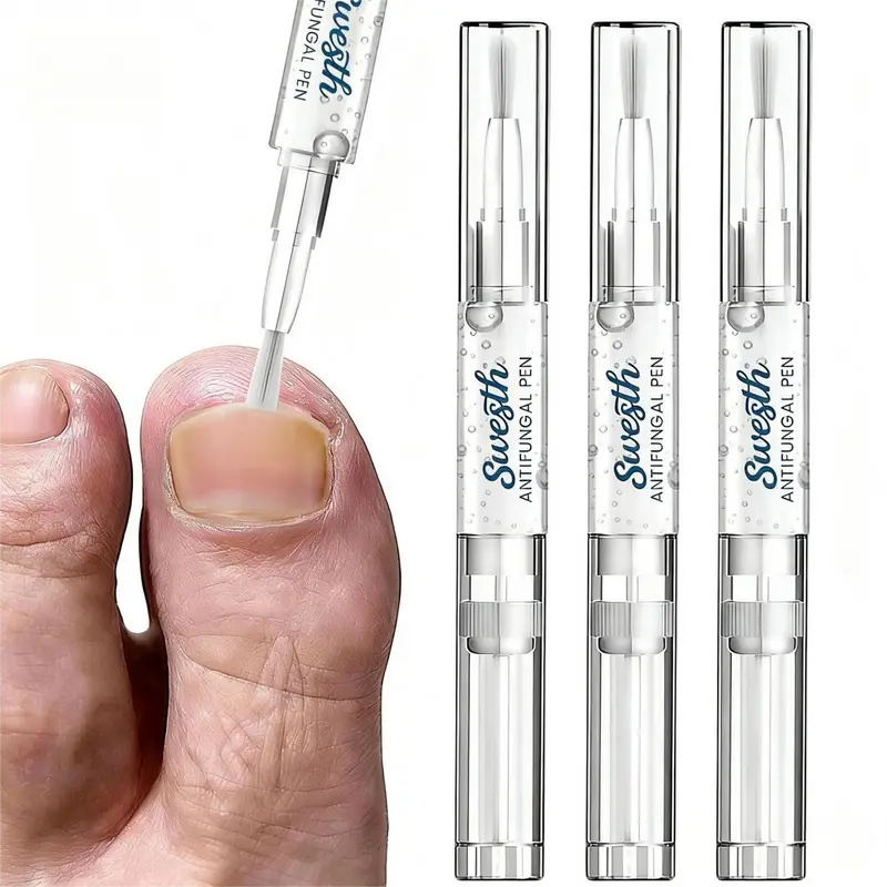 SWESTH 3-Piece Pen Format Antifungal Nail Treatment Pen Set - 25% UDA Power Nourishing Formula with Tea Tree & Oregano Oil, Natural Nourishment for Damaged Toenails Relief, Extra Strength Advanced Penetration Tech, Nail Care to Alleviate Itching