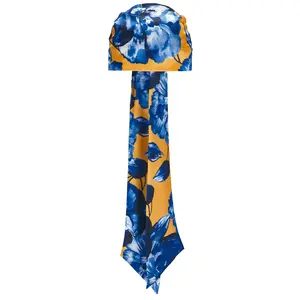 Eugenia Kim Gigi Headscarf in Papaya & Cobalt