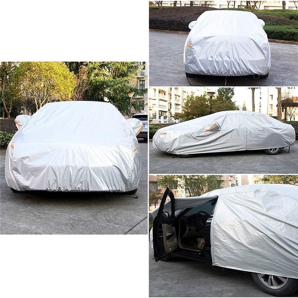 Waterproof Full Car Cover All Weather Protection - Universal Fit for Sedan SUV Truck, Windproof Snowproof UV Resistant Car Covers with Reflective Stripes, Outdoor Indoor Full Vehicle Cover,Car Stuff