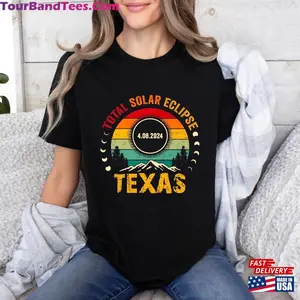 Total Solar Eclipse Texas Shirt America 2024 T-shirt State City Classic Unisex