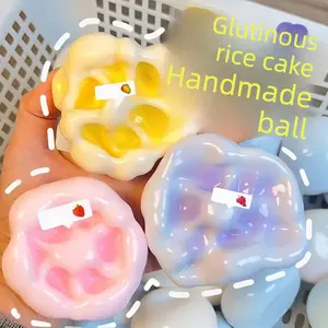 Ice-skinned Glutinous Rice Cake Kneading Music Noisy Ball Explosion Internet Celebrity Decompression Toy Kneading Wholesale Office Decompression Artifact Festival & Party Gifts