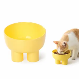 Pet Feeding Bowl Macaron Color Elephant Leg Design Neck Support Cat Bowl Anti Spill Pet Food Bowl For Cats And Small Dogs Daily Feeding Use