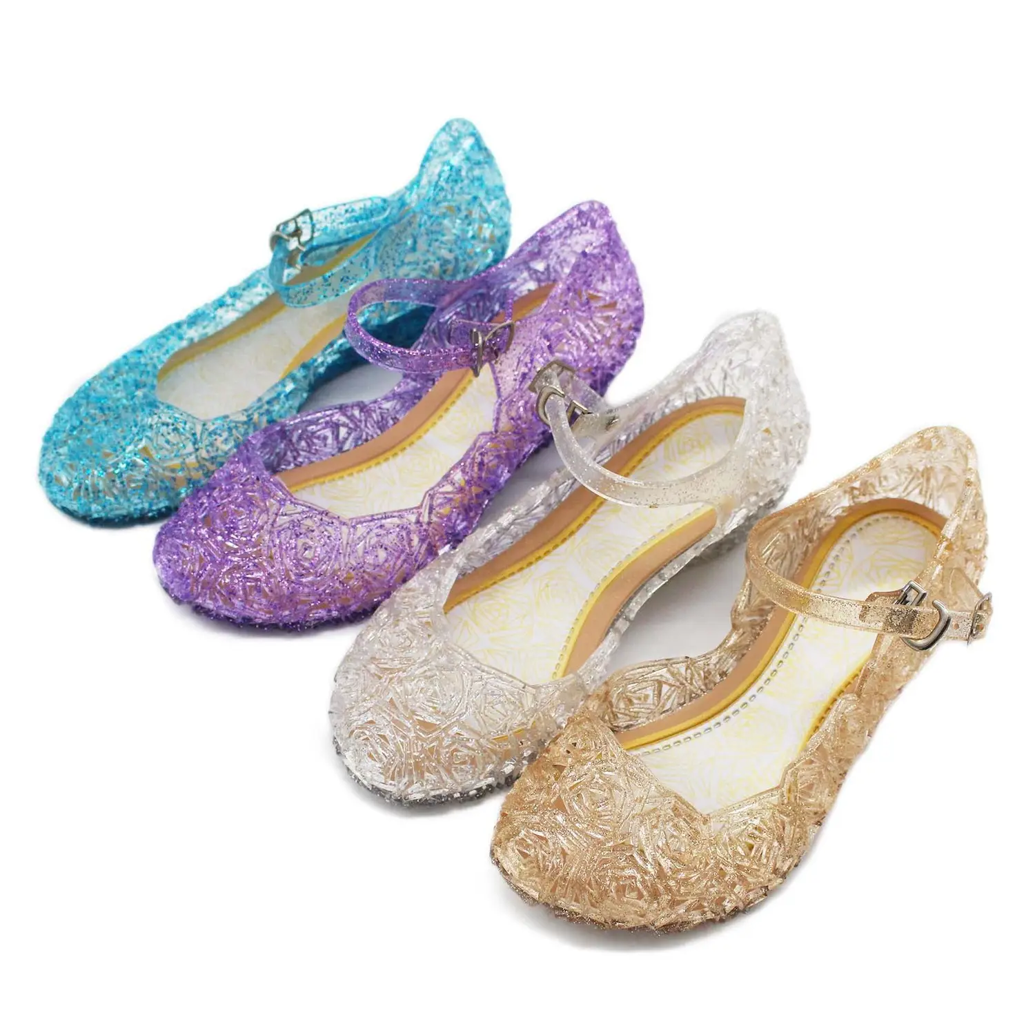 Girl’s Princess Shoes Jelly Sandals Toddler Cosplay Dancing Show Mary Janes