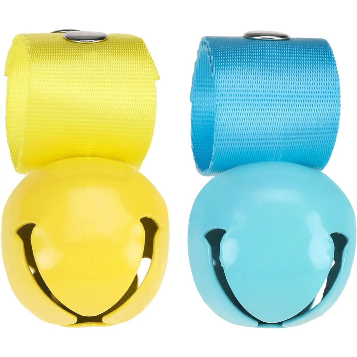 Large Bell for Dog Collar 2 Pack 1.5" Extra Loud Collar Bells for Cats Dogs Training Hiking Walking Hunting Pet Tracker Bell for Saving Wildlife and Birds Blue Yellow