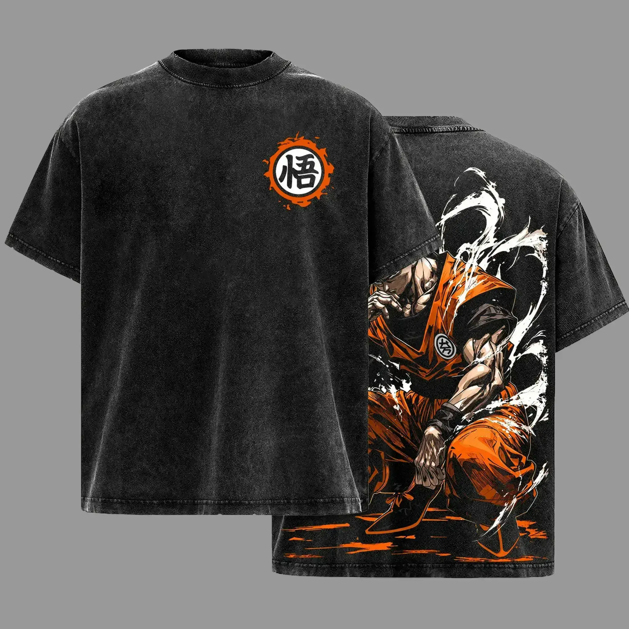Gohan Beast Vintage T-Shirt | Double Printed Washed DBZ Shirt | Saiyan Power Manga Streetwear | Oversized Heavyweight Cotton Tee | DBZ Fan Apparel Unisex